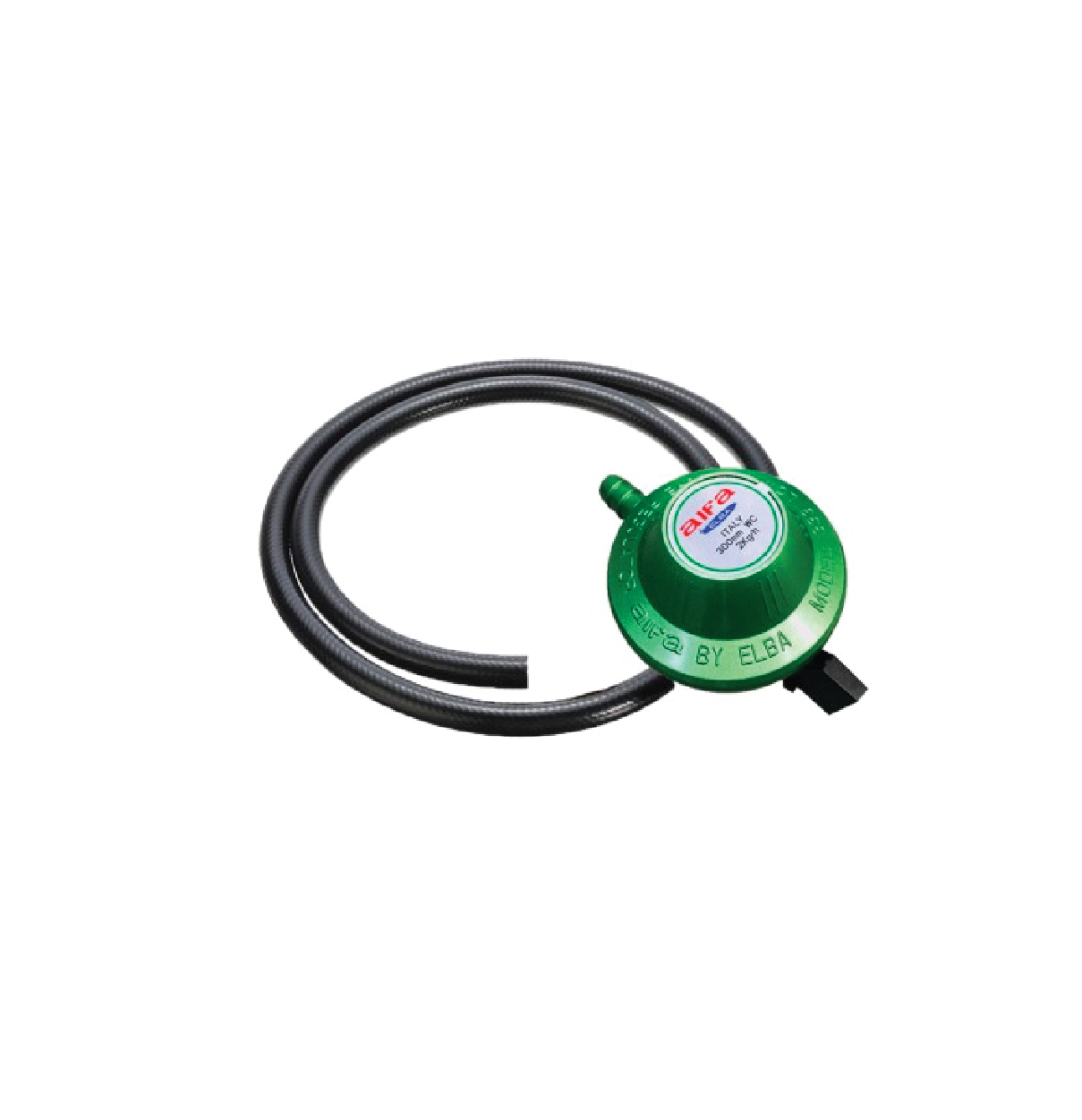 AIFA 333 Regulator Set (Gas Regulator + 2m Gas Hob + 2pcs Clamp) - Black