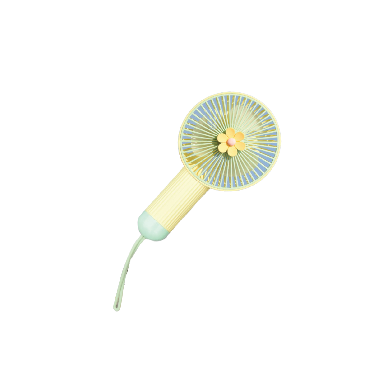AIFA YS-2268 Rechargeable Handheld Mini Fan - Green & Yellow
