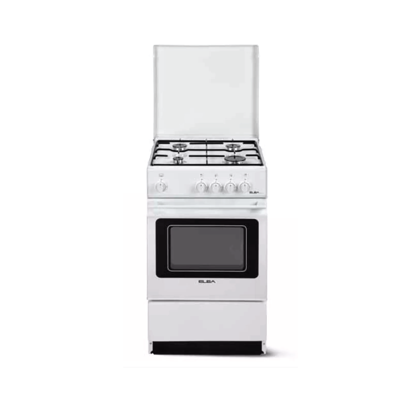ELBA N55 W 204 50cm Standing Gas Cooker w/ Gas Oven - White