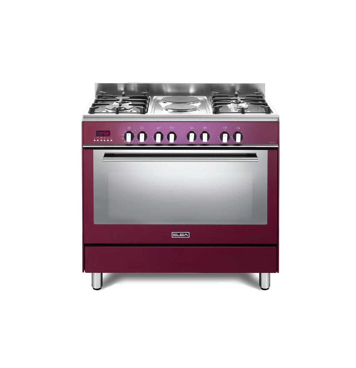 ELBA FR 9642M 90cm Standing Gas Cooker w/ Electric Multi-function Oven - Burgundy